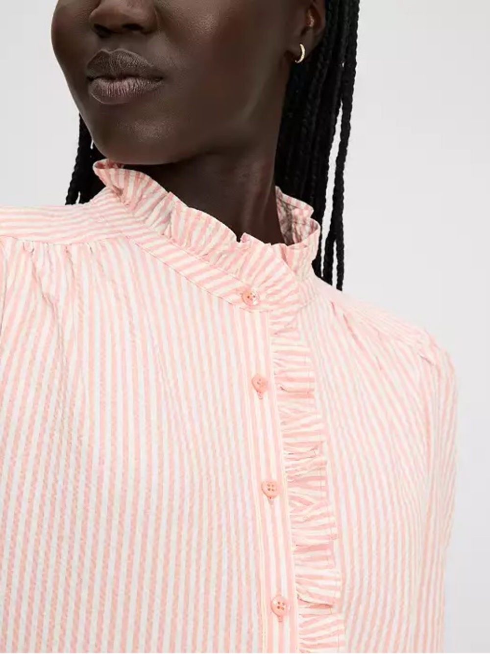 kate spade Seersucker Pleated Shirt Dress Sz Small - Picture 3 of 11